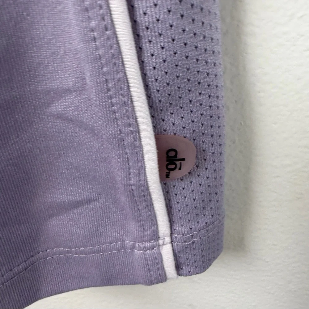 Alo Cool Fit Lavender‎ Short Sleeve Polo Short Size Large